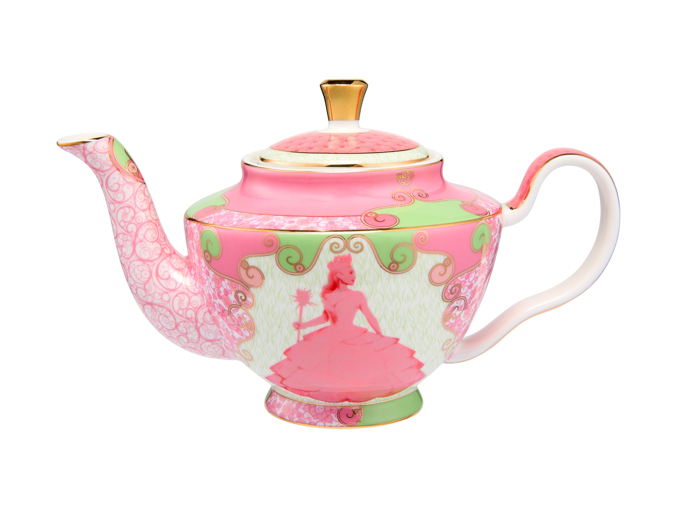 Maxwell & Williams Wicked Pink Goes Good With Green Teapot With Infuser 500ML - Glinda