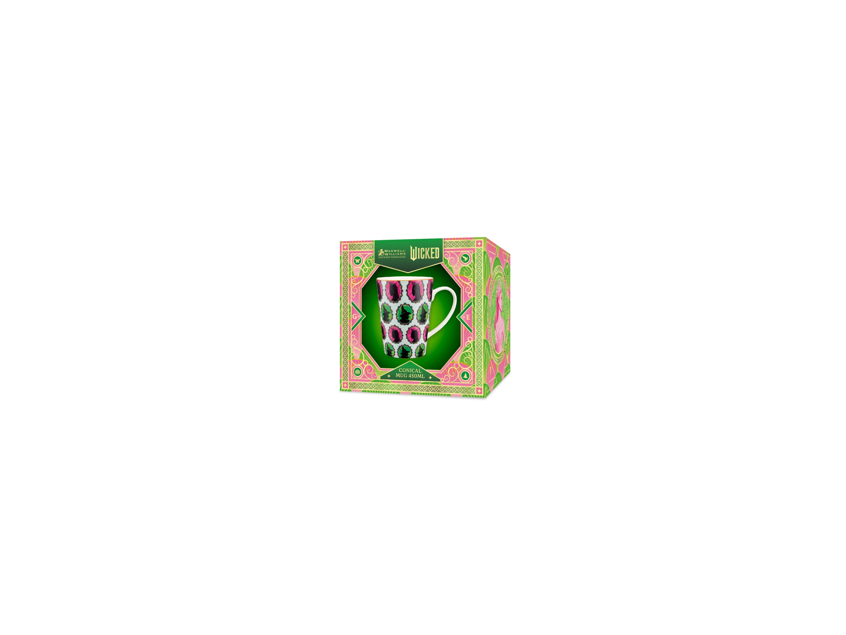 Maxwell & Williams Wicked Magical Conical Mug 450ML - Elphaba & Glinda Icons