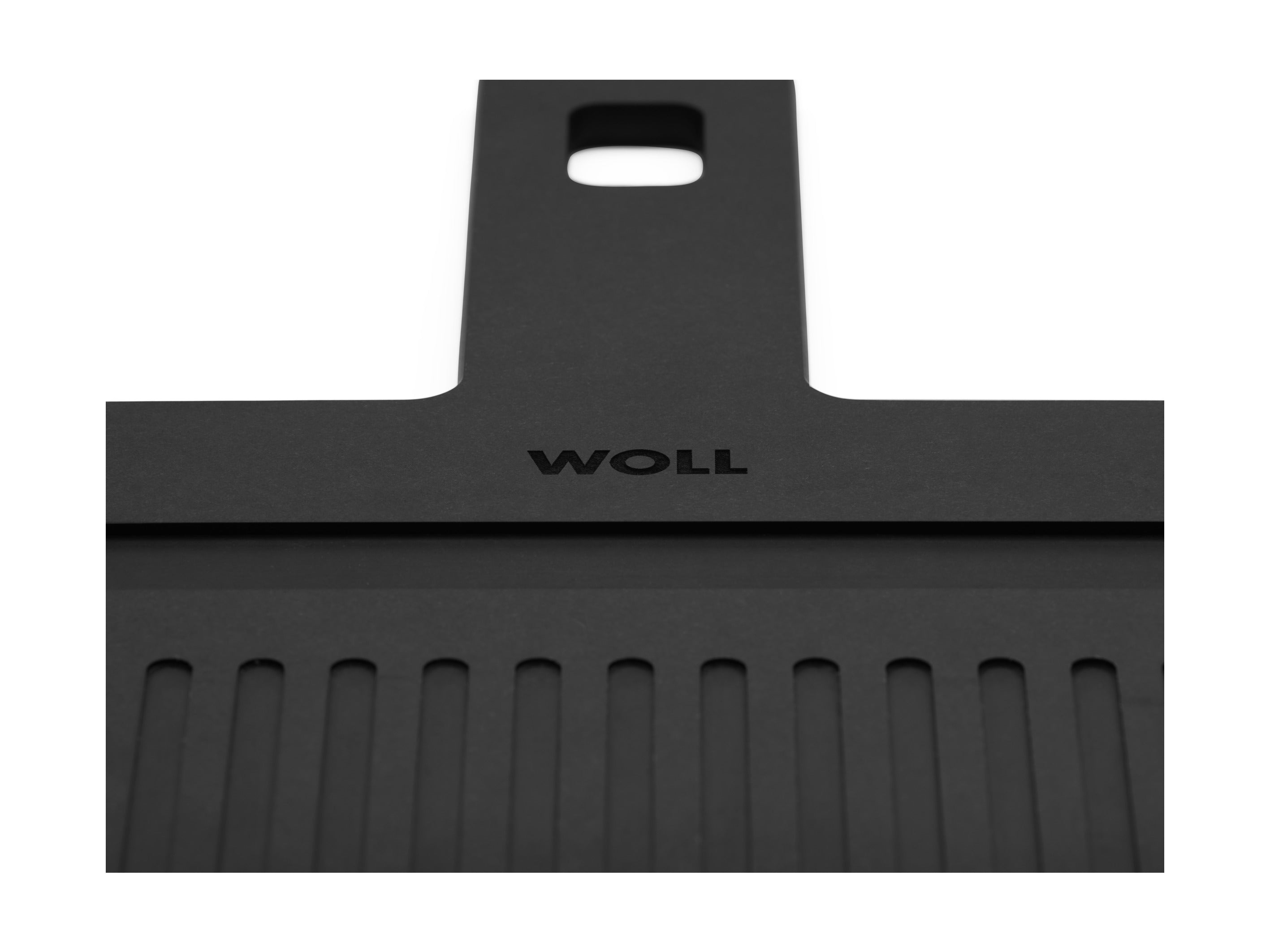 Woll Cut & Serve Board Handle With Ribs Black - 49x25x0.7cm