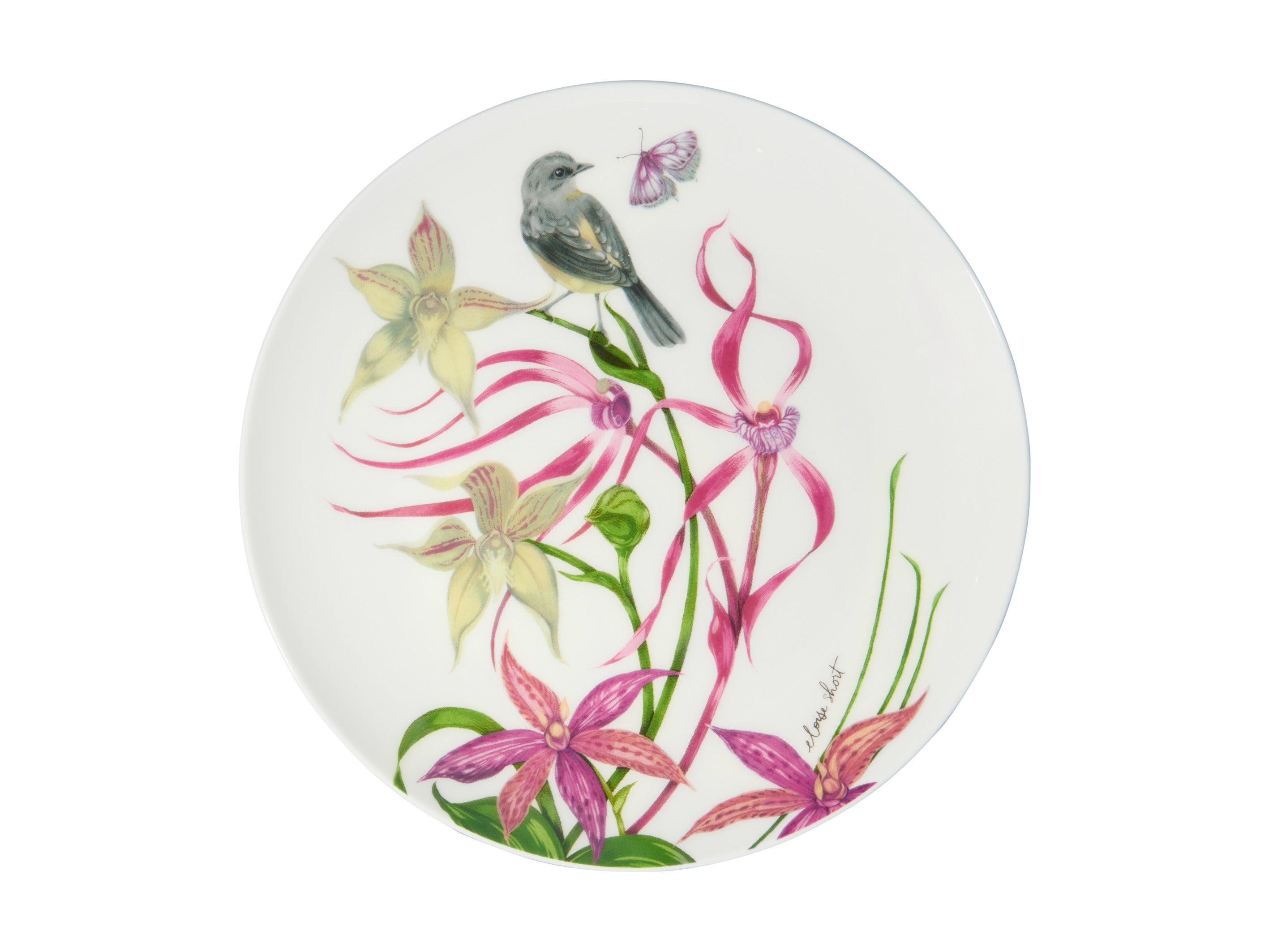 Maxwell & Williams Eloise Short Lyric Coupe Plate 20cm - Yellow Robin