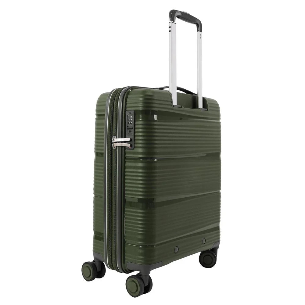 Pierre Cardin Normandy Hard Shell Suitcase 54cm Cabin - Green