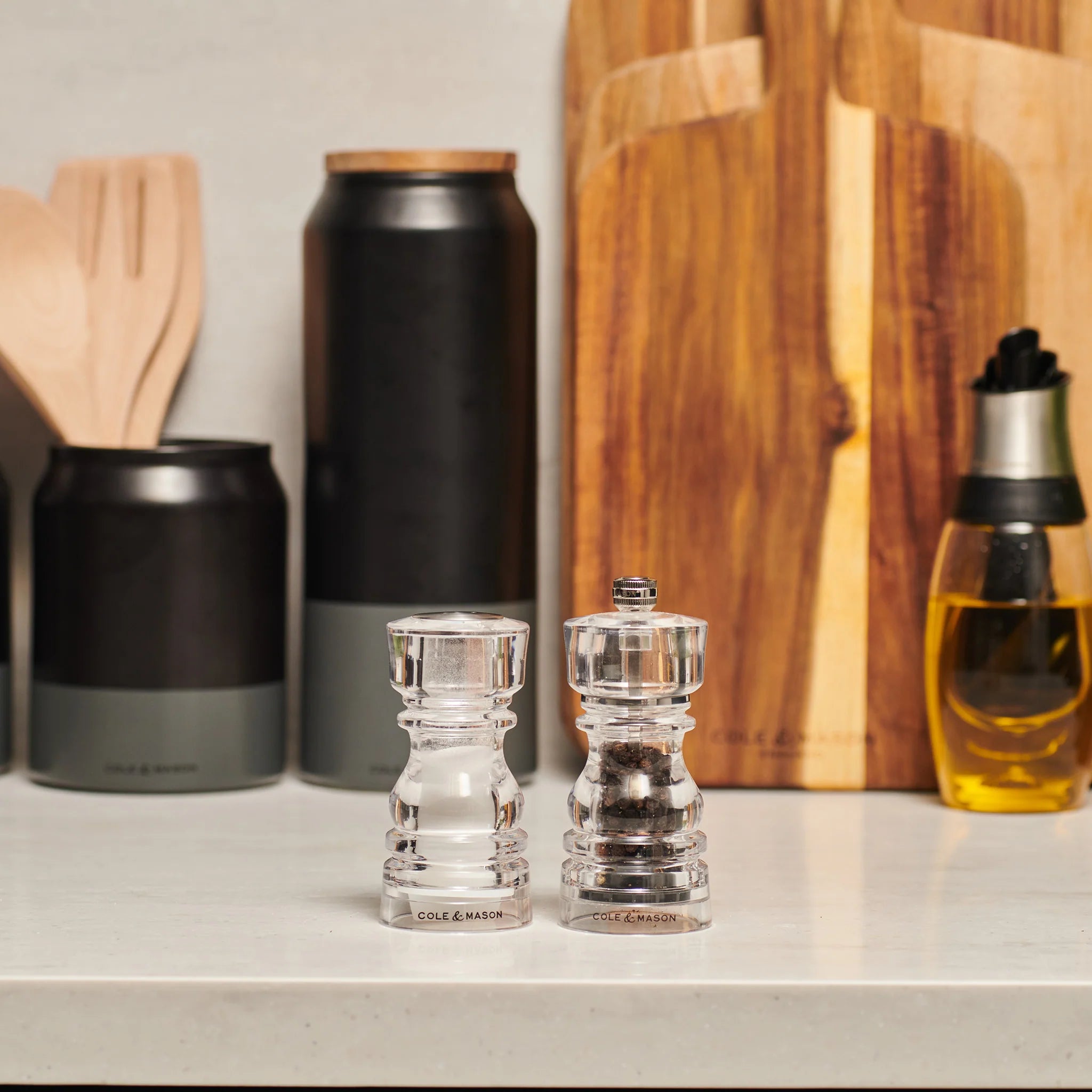 Cole & Mason London Acrylic Salt Shaker & Pepper Mill Gift Set 13cm