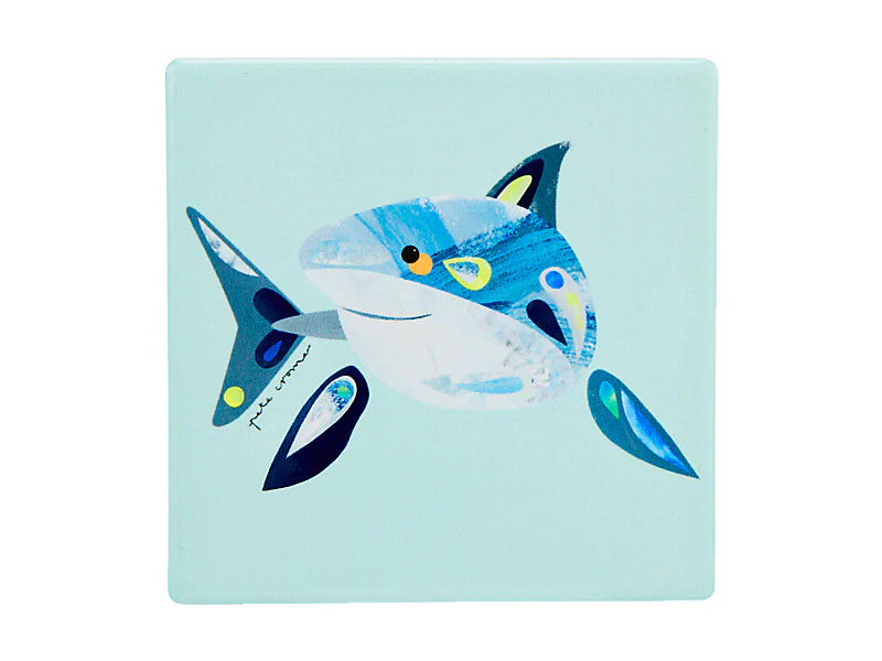 Maxwell & Williams Pete Cromer Ozzie Ocean Ceramic Square Coaster - Shark