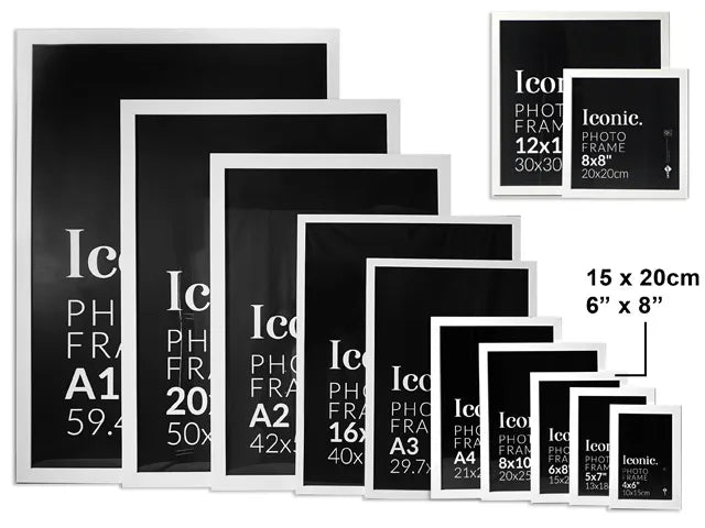 Iconic Frame White - 15x20cm/6x8"