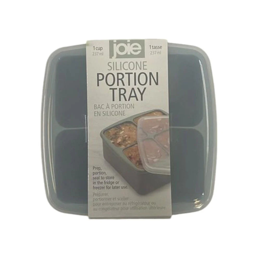 Joie Silicone Portion Tray With Lid - 1 Cup/237ml - 4 Portions