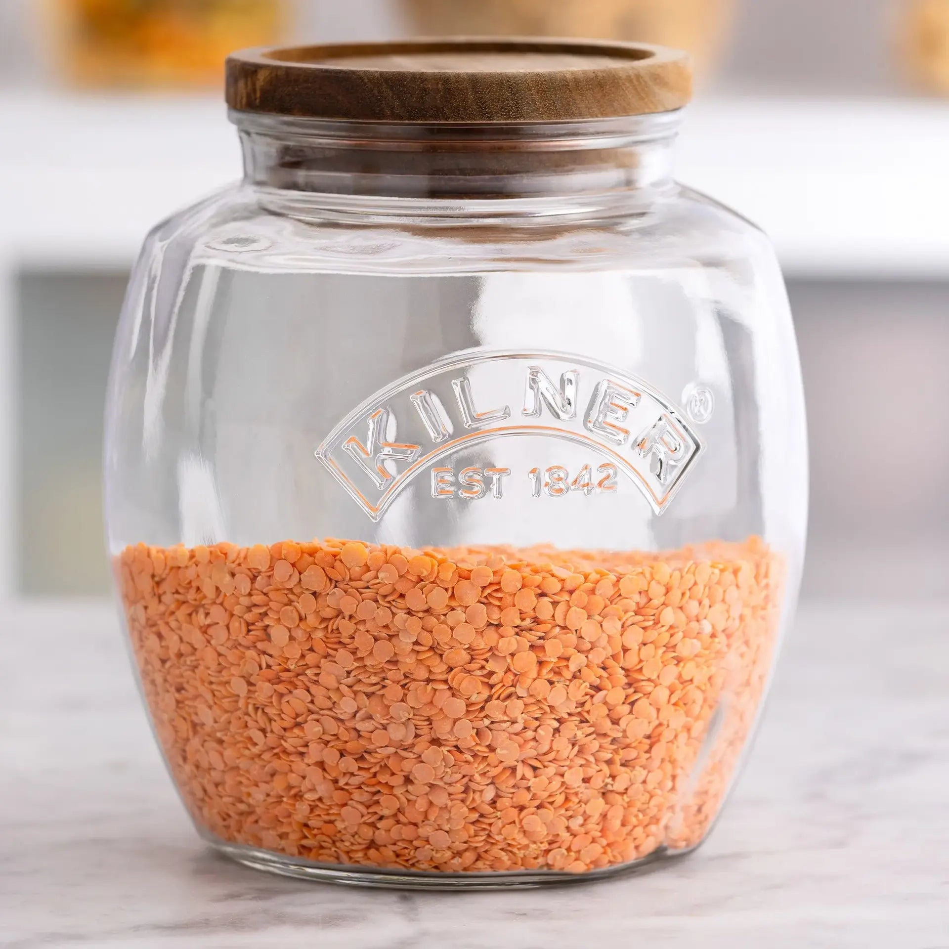 Kilner Universal Jar With Wooden Lid 2L