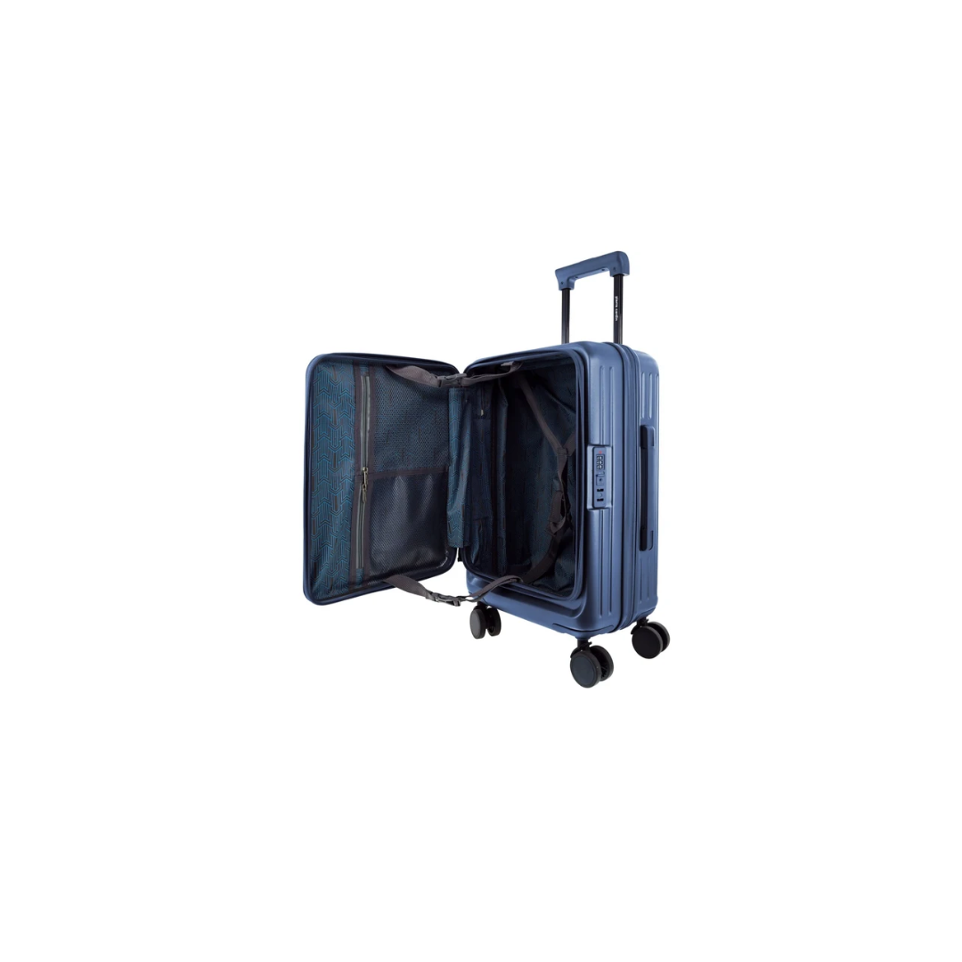Pierre Cardin Escapade Hard Shell Suitcase 55cm Cabin - Steel