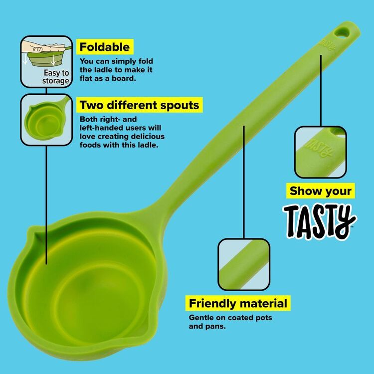 Tasty Silicone Foldable Soup Ladle