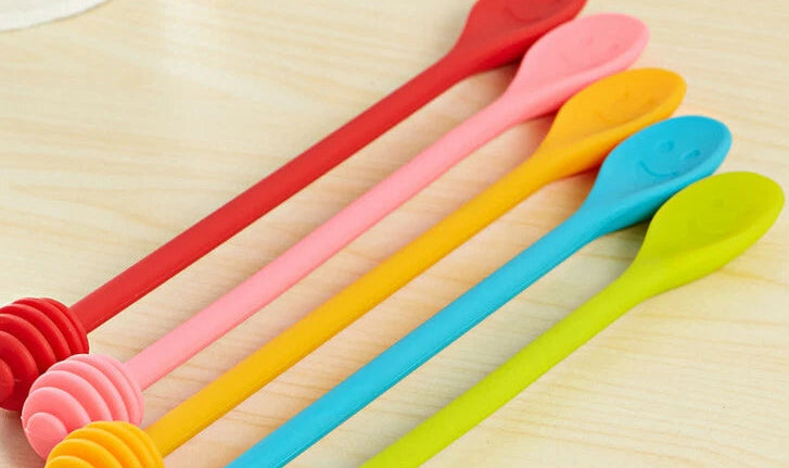 Cuisena Silicone Mini Honey Spoon - Pink - 25x2.5cm