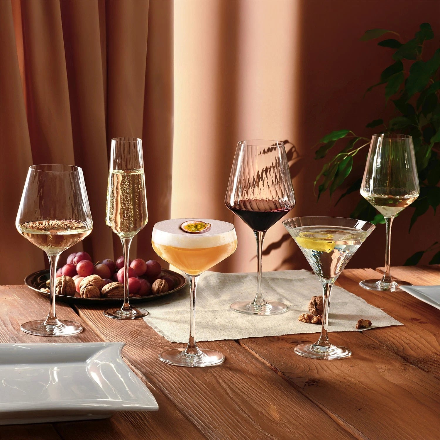 Krosno Avant-Garde Lumi Cocktail Glasses 290ml Set of 6 (Made in Poland)