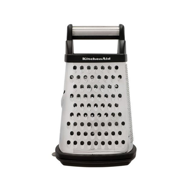 KitchenAid Stainless Steel Box Grater with Container - Black