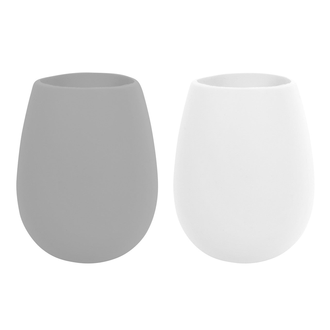 Avanti Silicone Stemless Set of 2 Tumblers - Grey & White