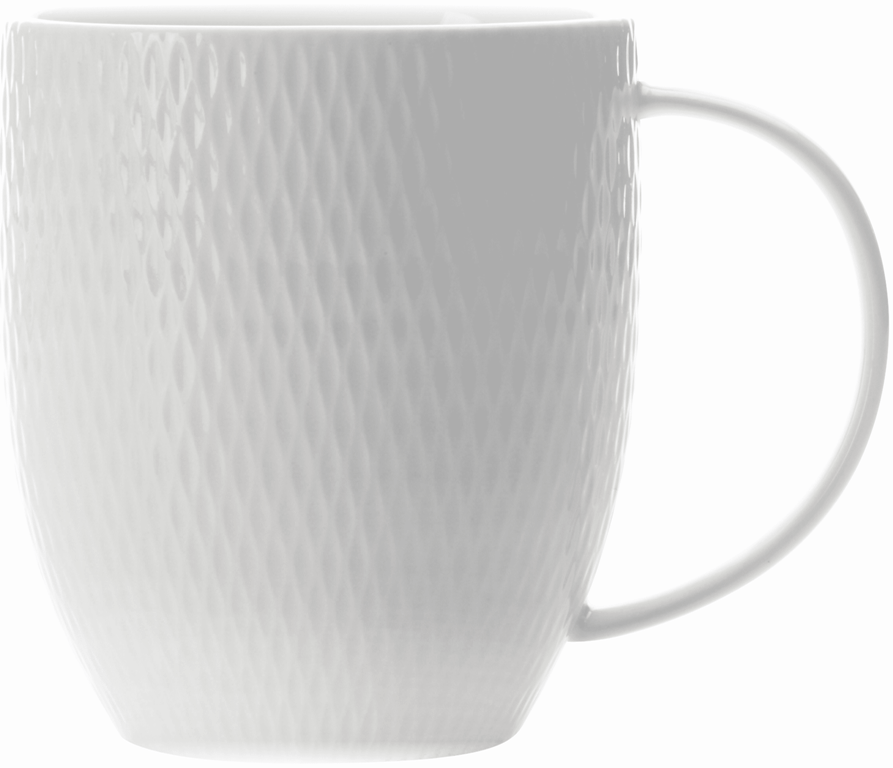 Maxwell & Williams White Basics Diamonds Coupe Mug 420ml