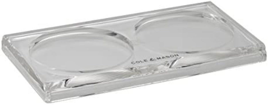 Cole & Mason Acrylic Salt & Pepper Mill Tray - 16.5x9.5cm