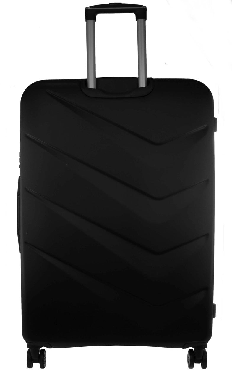 Pierre Cardin Hard Shell 4 Wheel Suitcase - Cabin - Black - With Hidden Compartment