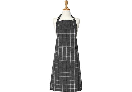 Ladelle Eco Check Cotton Check Apron 70x89cm - Charcoal