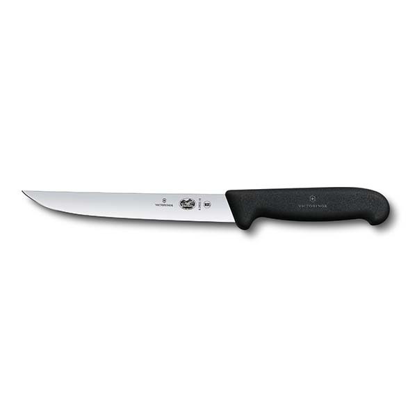 Victorinox Carving Knife Fibrox 18cm Narrow - Black