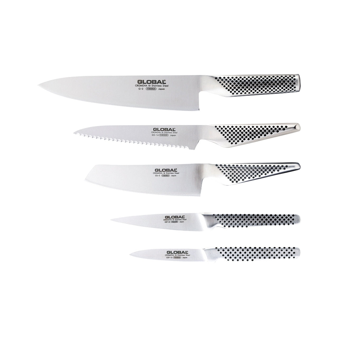 Global Katana 6pc Knife Block Set