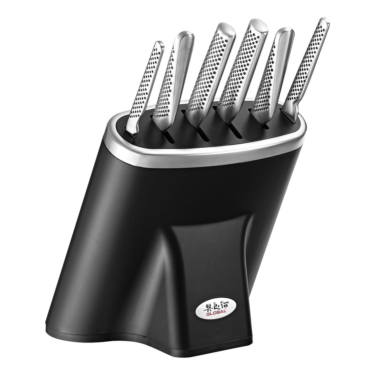 Global Zeitaku 7pc Knife Block Set - Black