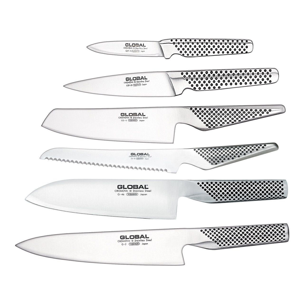 Global Zeitaku 7pc Knife Block Set - Black