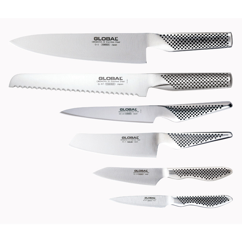 Global Kyoto 7pc Knife Block Set - Bamboo