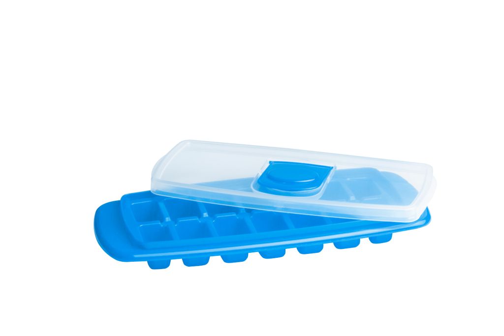 Cuisena Ice Cube Tray With Lid 14 Cubes - Blue