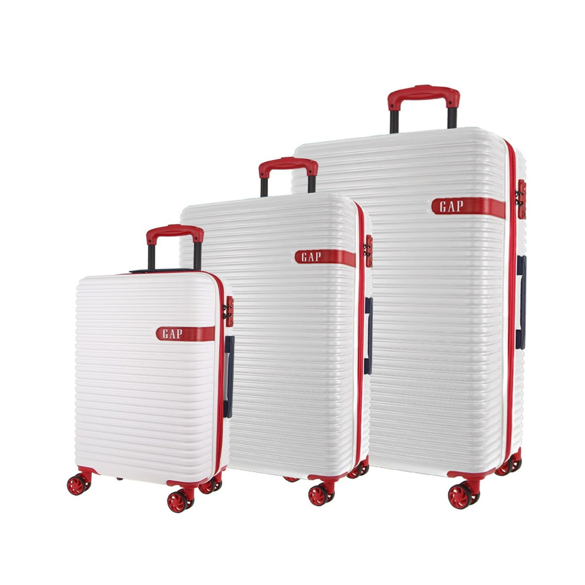 GAP 4 Wheel Hardcase Suitcase - Cabin White - Expandable