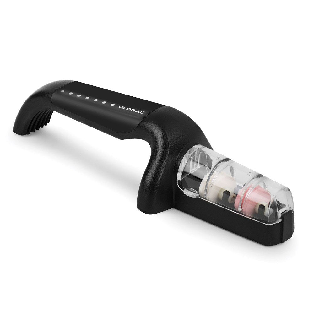 Global 2 Stage Water Sharpener - Black
