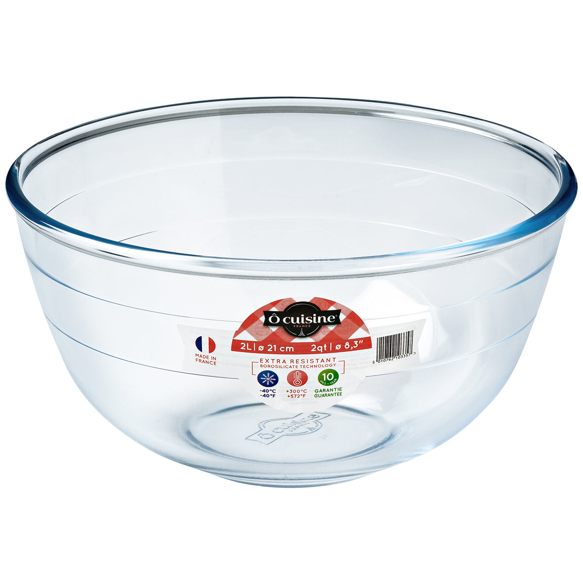 O'Cuisine Borosilicate Mixing Bowl 3Lt/24cm (Made in France)