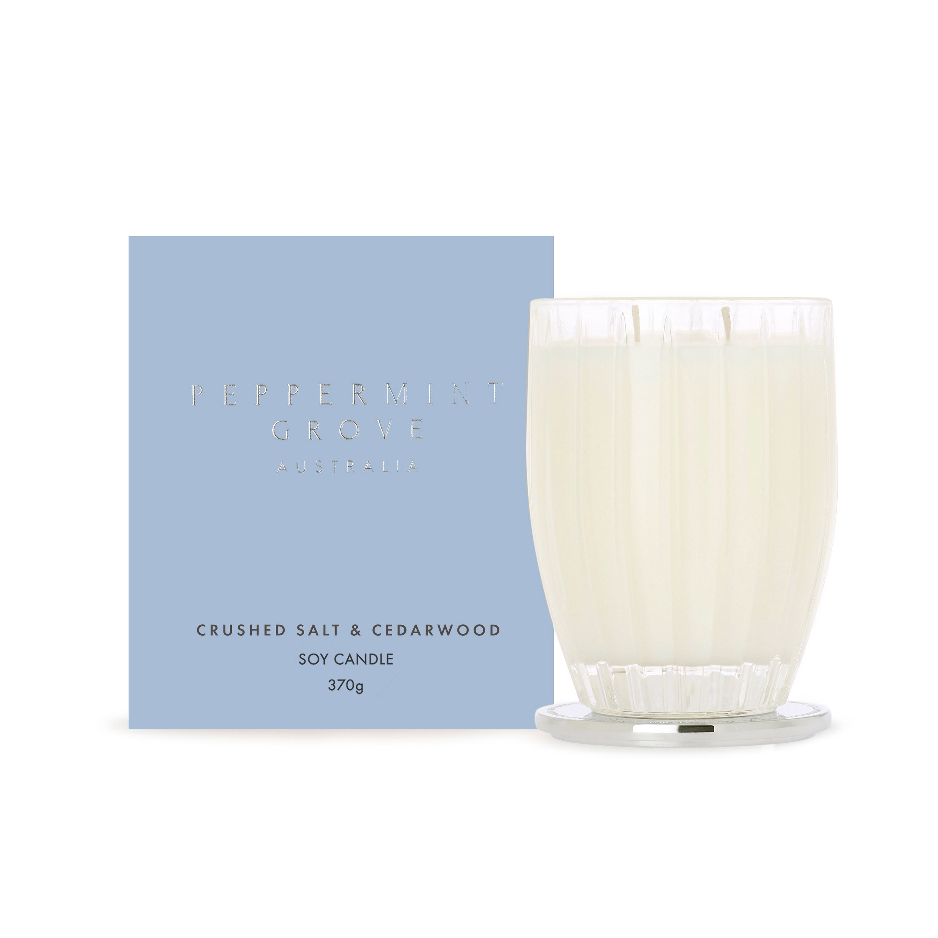 Peppermint Grove Australia - Crushed Salt & Cedarwood Soy Candle - 370g