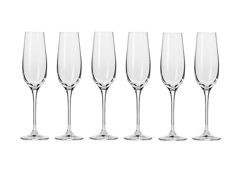 Krosno Harmony Champagne Flutes 200ml 6pc (Made in Poland)