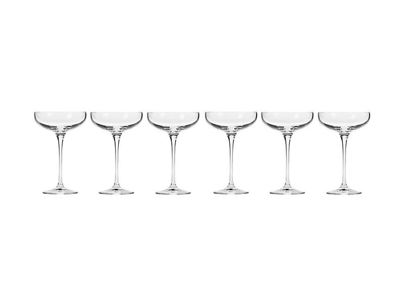 Krosno Harmony Coupe Champagne Glasses 240ml 6pc (Made in Poland)