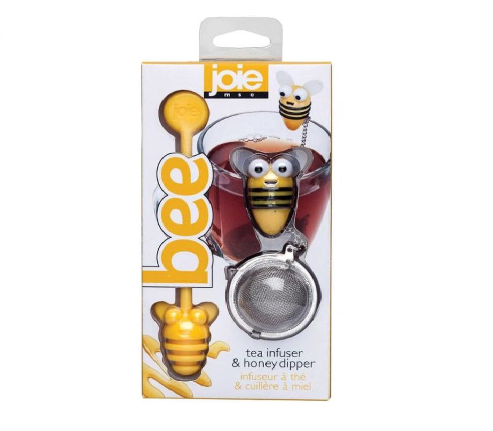 Joie Bee Tea Infuser & Honey Dipper (Yellow) - 15x3.5x2.4cm