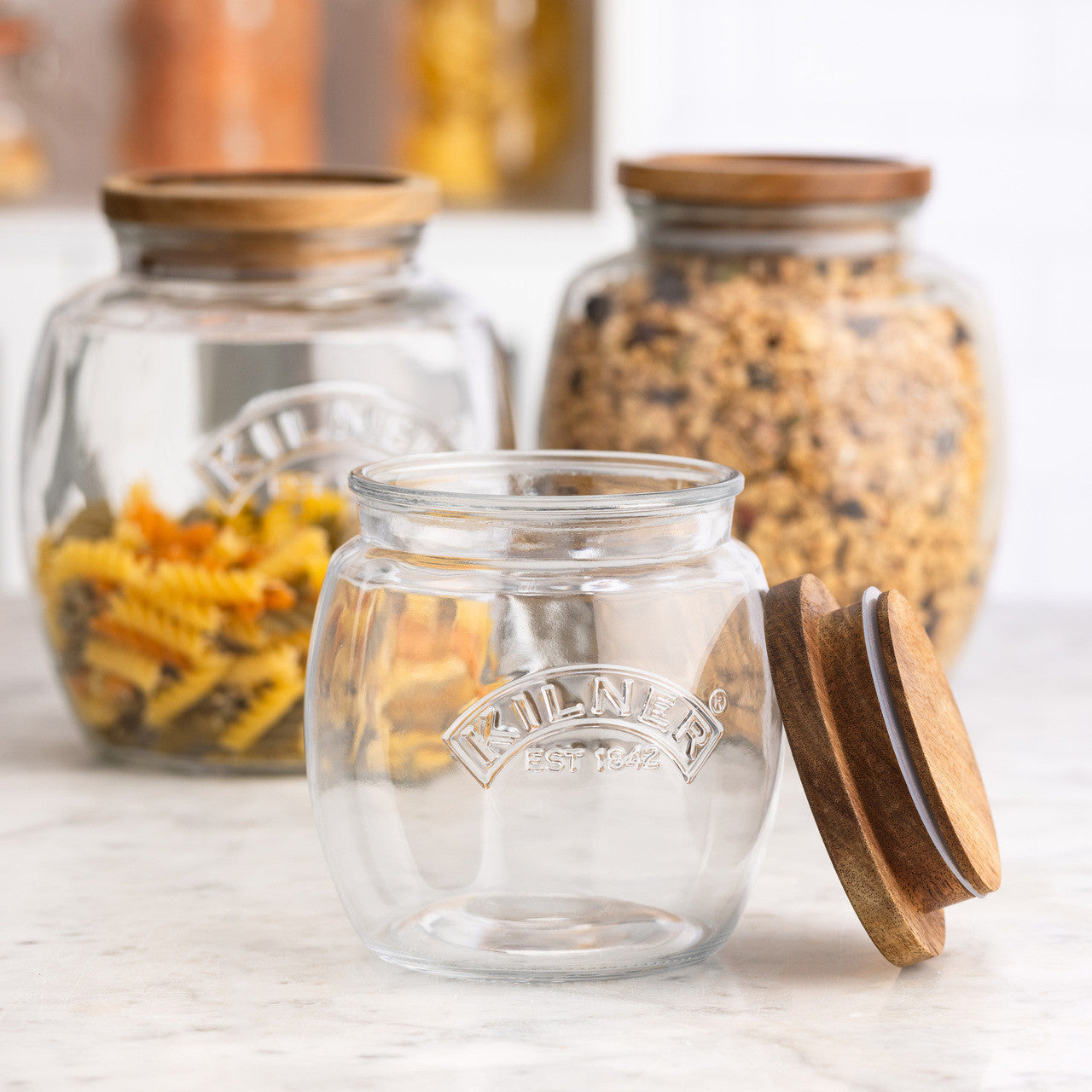 Kilner Universal Jar With Wooden Lid 2L