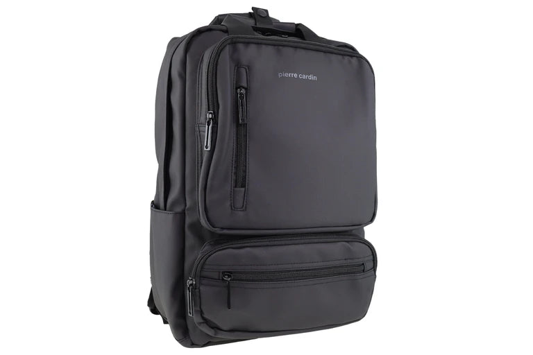 Pierre Cardin Nylon Computer Business Backpack 26L 31x21x40cm - Black