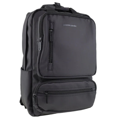 Pierre Cardin Nylon Computer Business Backpack 26L 31x21x40cm - Black