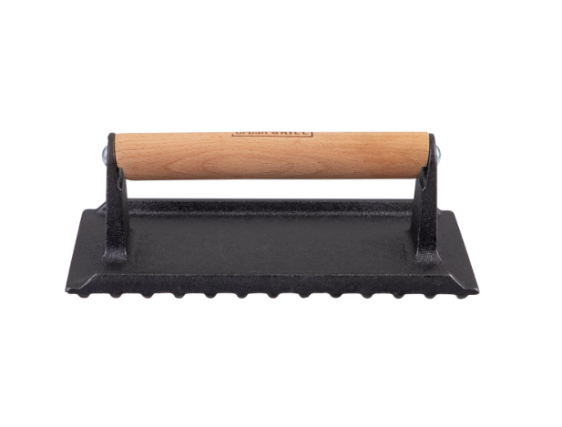 Urban Grill Cast Iron Rectangle Grill Press - 20.5cm x 10.5cm