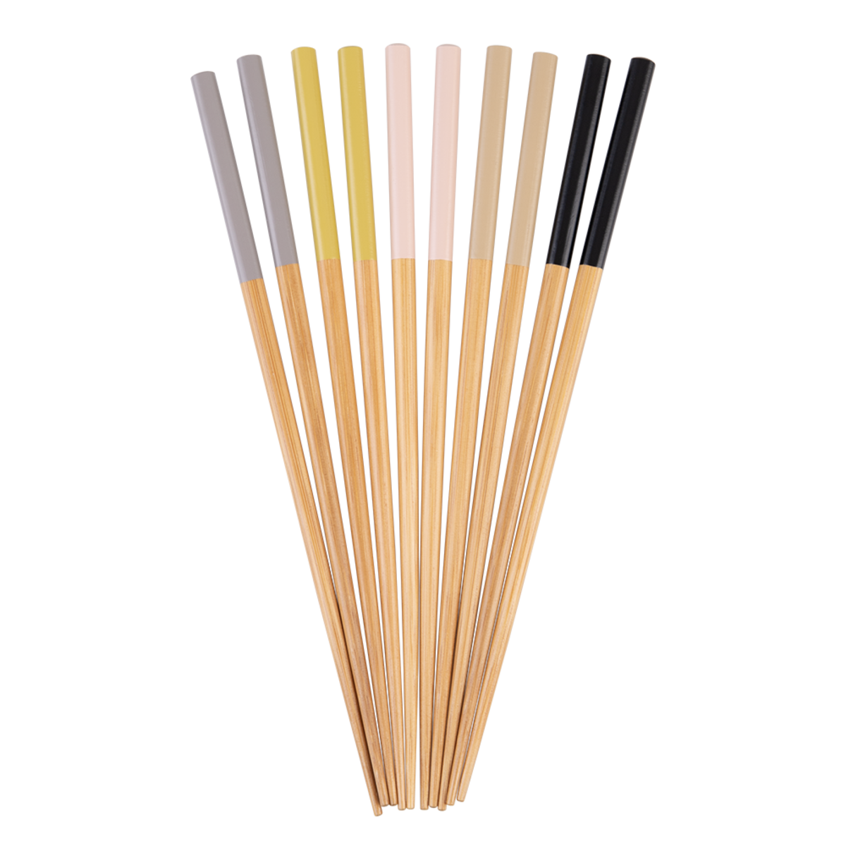 D.Line Bamboo Chopsticks - Set of 5 - Assorted Colours pack