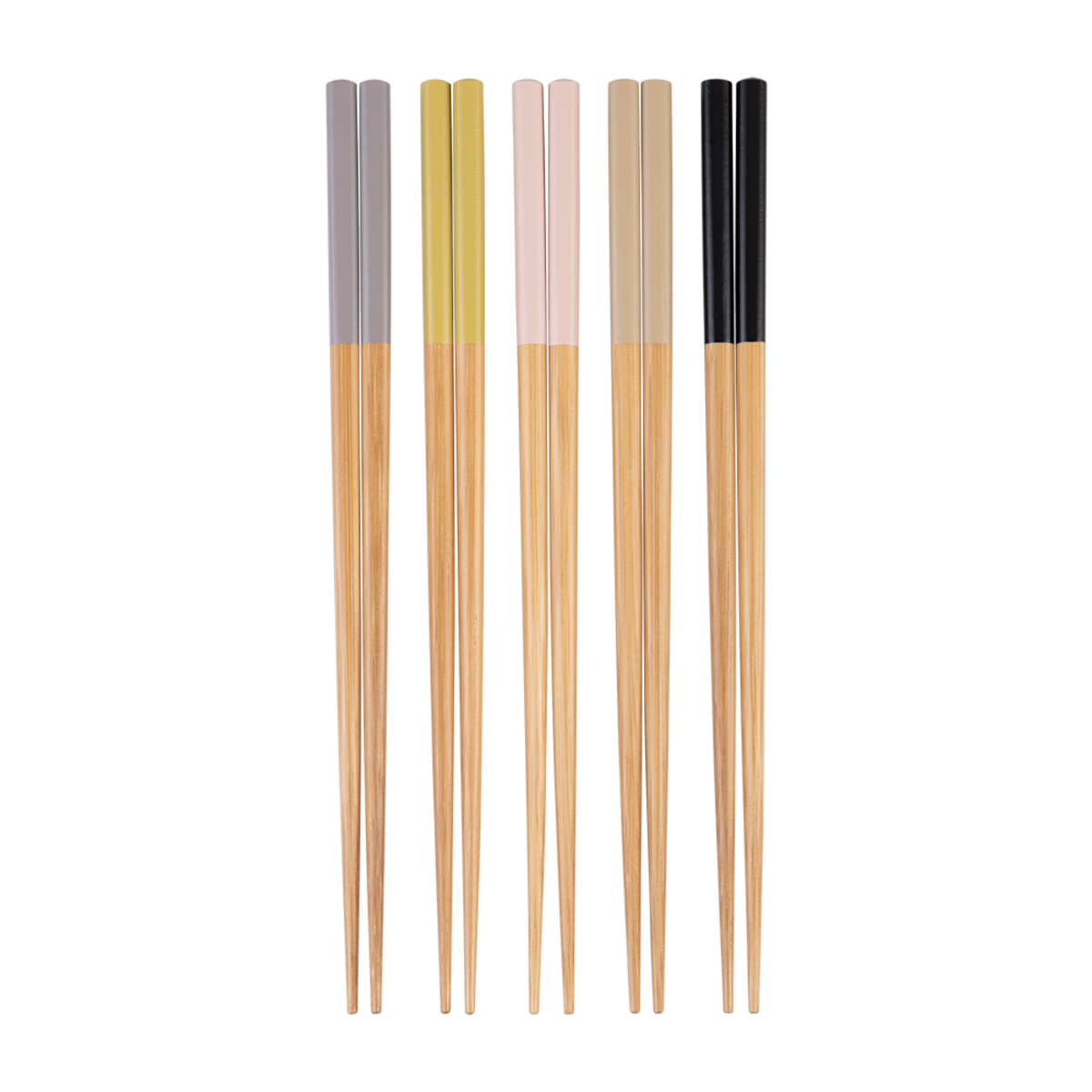 D.Line Bamboo Chopsticks - Set of 5 - Assorted Colours pack