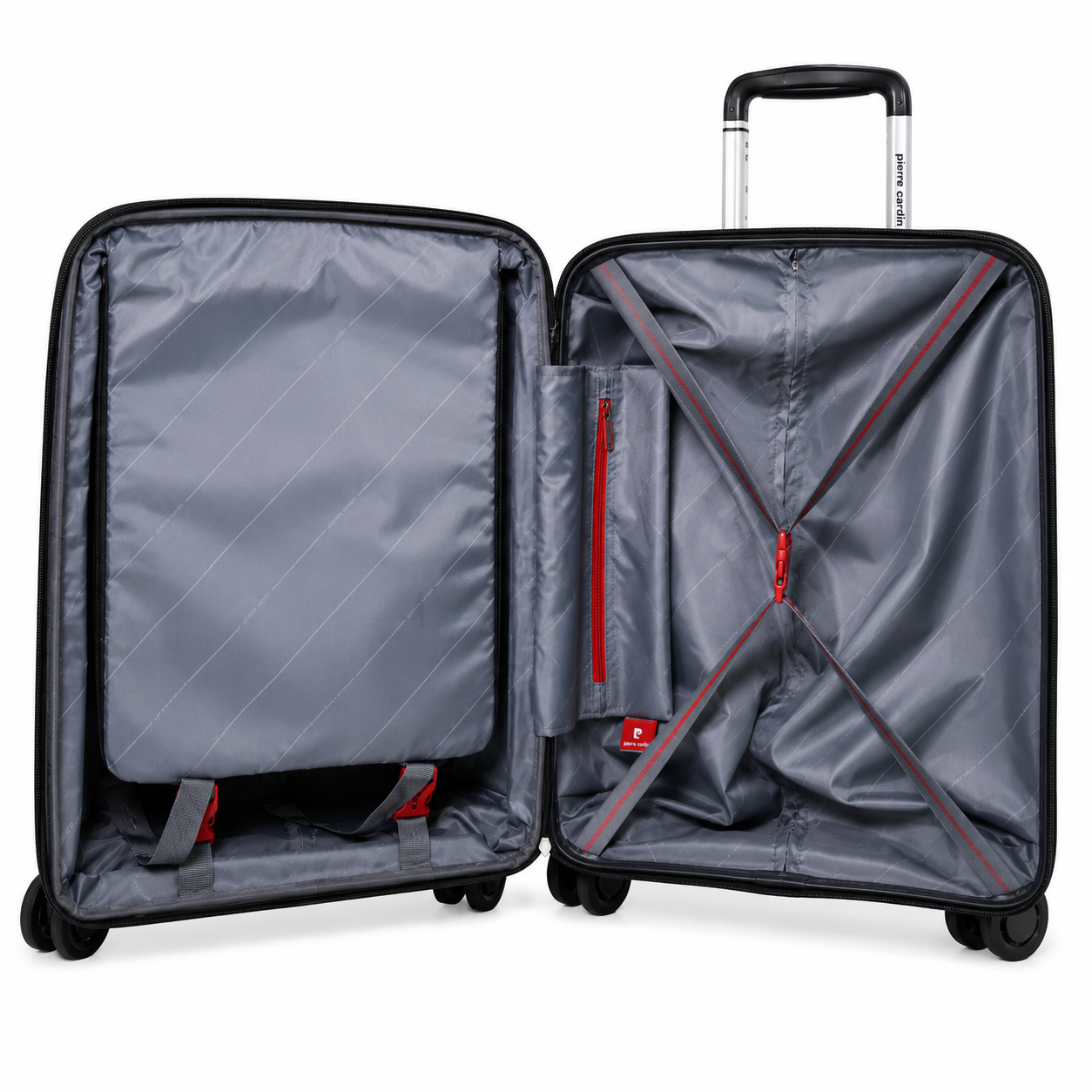 Pierre Cardin Normandy Hard Shell Suitcase 54cm Cabin - Black
