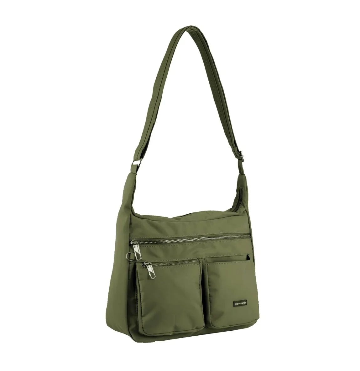 Pierre Cardin Nylon Anti - Theft Cross Body Bag - Olive