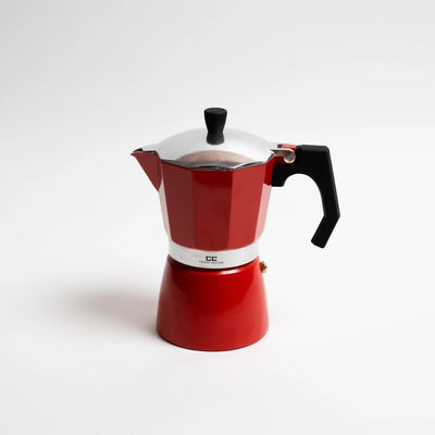 Coffee Culture Stove Top Coffee Maker 6 Cup - Red