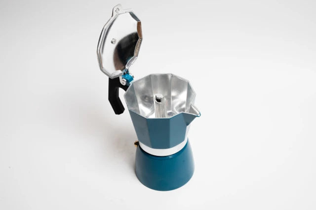 Coffee Culture Stove Top Coffee Maker 6 Cup - Blue