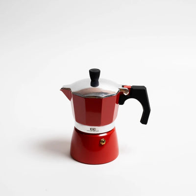 Coffee Culture Stove Top Coffee Maker 3 Cup - Red