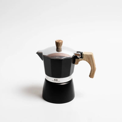 Coffee Culture Stove Top Coffee Maker 3 Cup - Black
