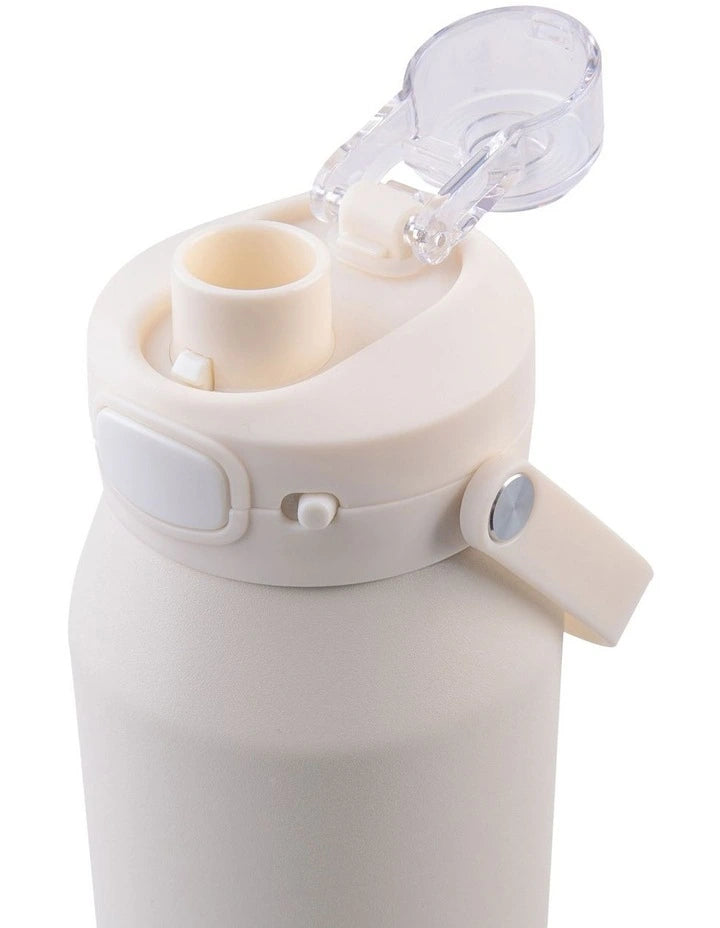 Oasis Ceramic Stainless Steel Triple Wall Insulated Capri Drink Bottle with Quick Release Lid 750ml - Alabaster