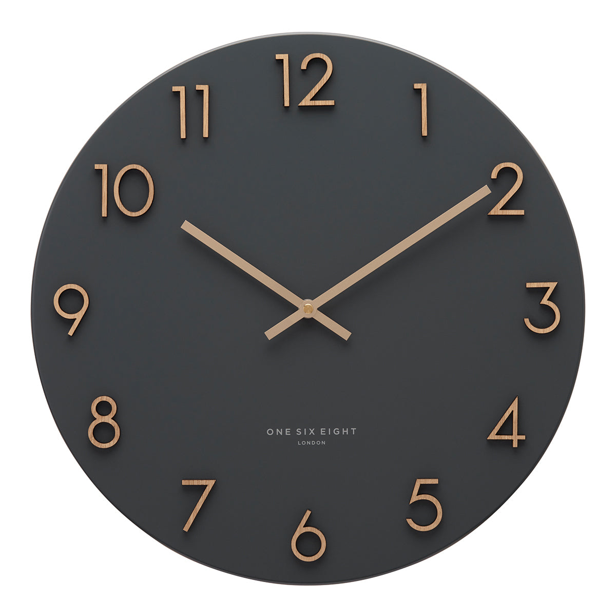 KATELYN Charcoal Metal Wall Clock Grey - 60cm