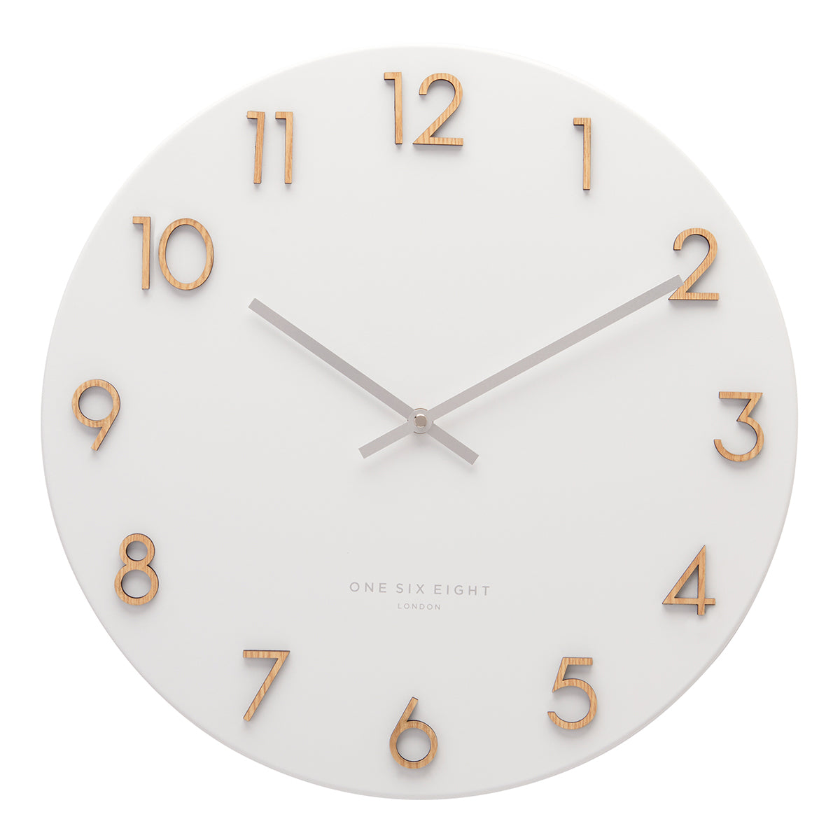 KATELYN Charcoal Metal Wall Clock White - 60cm