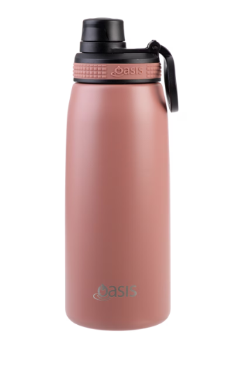 Oasis Stainless Steel Double Wall Insulated Sports Bottle Screw Cap 780ml - Auburn