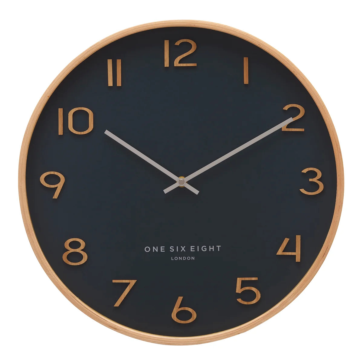 Wallace Petrol Blue Metal Wall Clock - 41cm